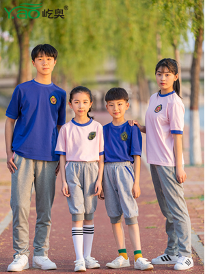 屹奧2019小、初、高夏季校服新款運(yùn)動(dòng)套裝